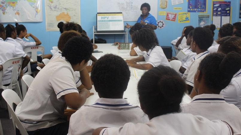 School girls in NCD learn about cervical cancer | Loop PNG