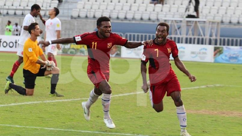 PNG players celebrate