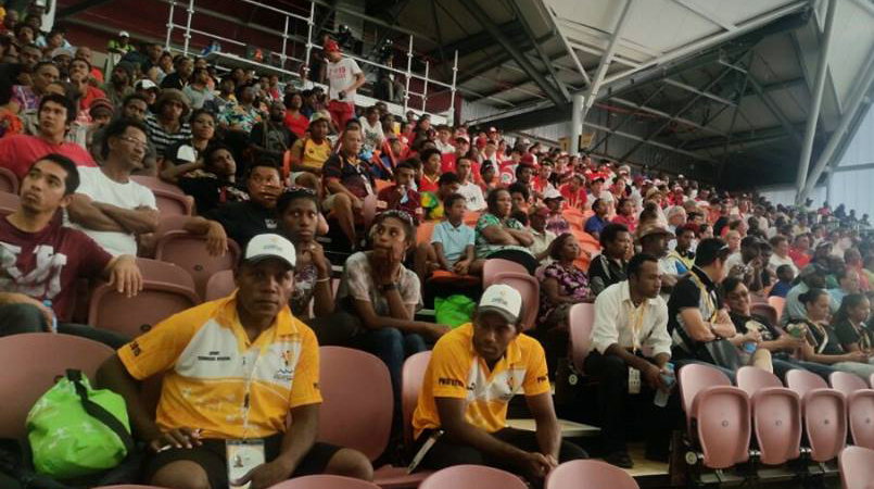 Crowd at the womens basketball match