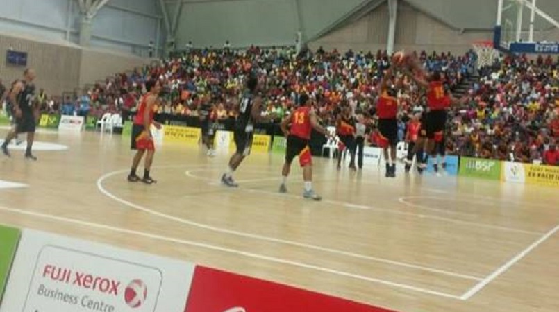 PNG against Fiji at Pacific Games basketball
