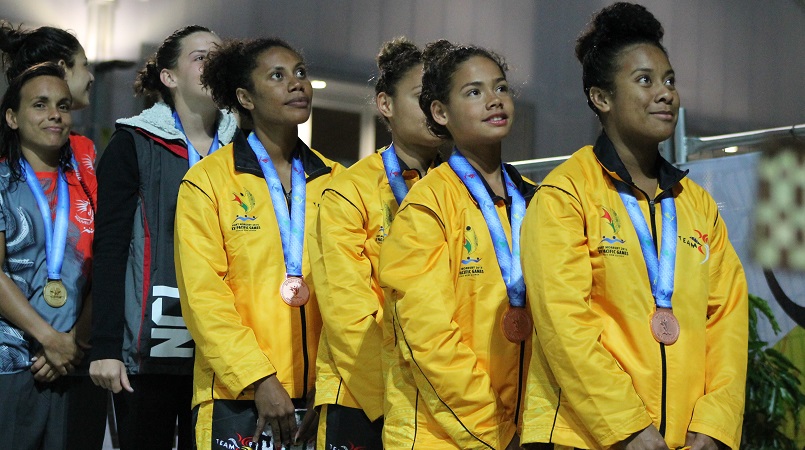 PNG women swimming relay team