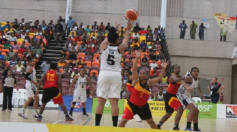PNG against Fiji basketball team at BSP Arena