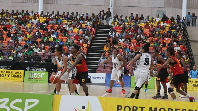 PNG against Fiji basketball team at BSP Arena