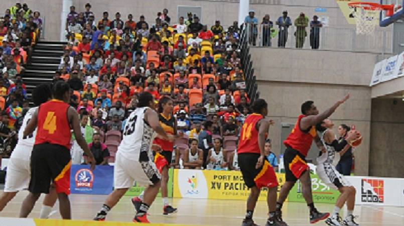 PNG Valivas against Fiji basketball team at BSP Arena