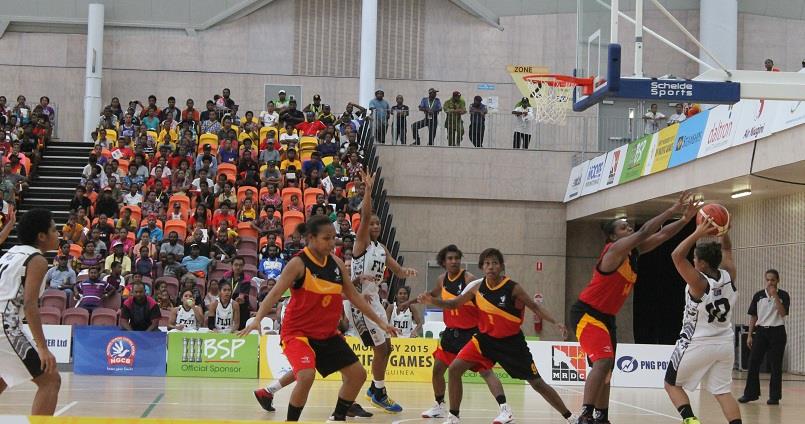 PNG against Fiji basketball team