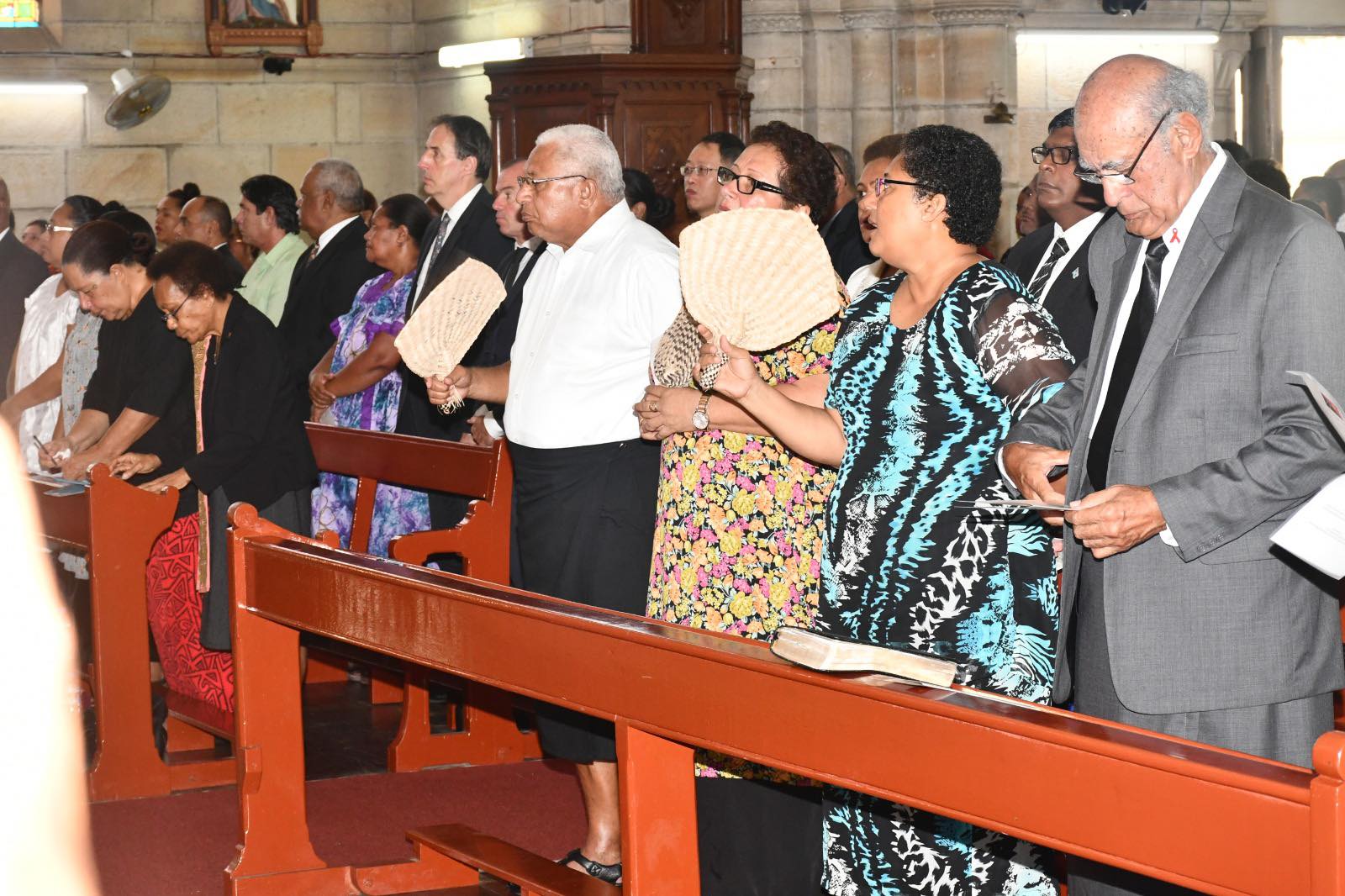 A memorial service in Fiji