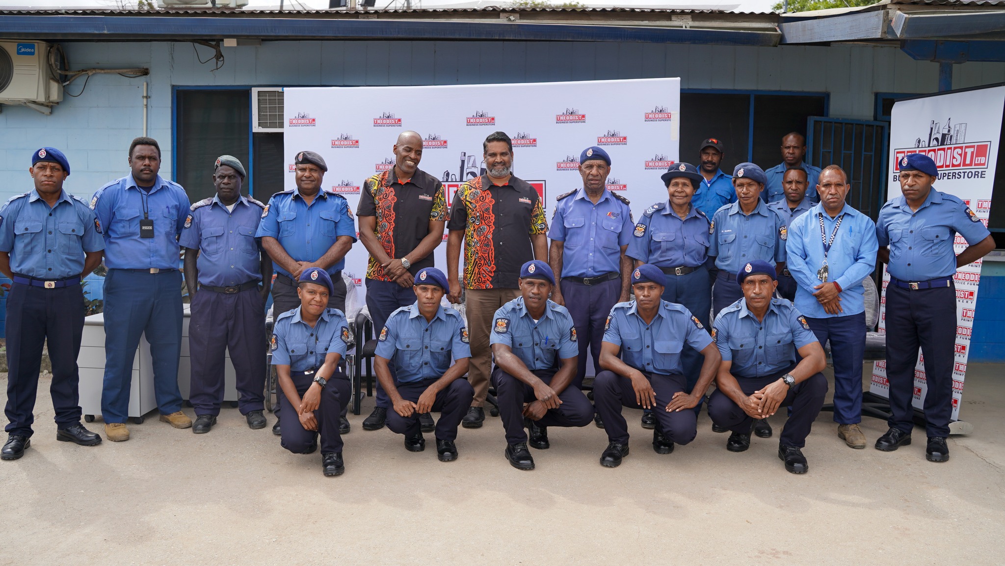 Theodist Donates furniture to Gerehu Police station