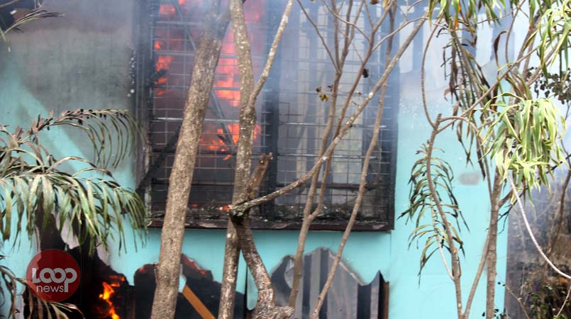 Fire razes the house at Gerehu Stage 5.